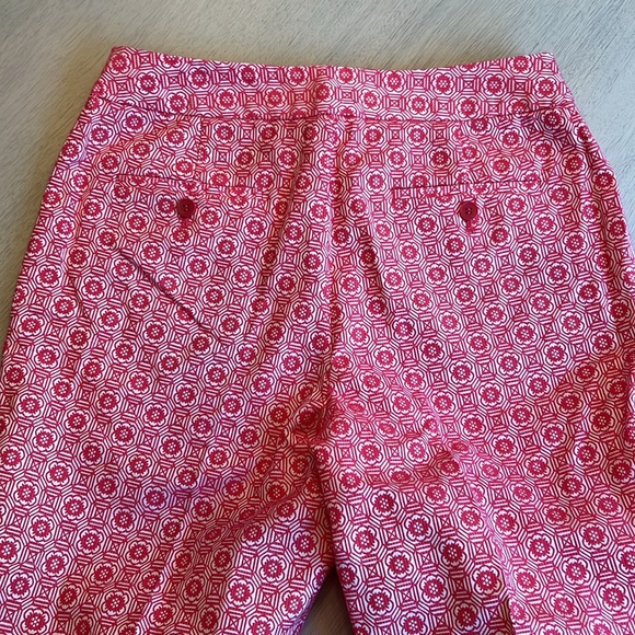 Talbots Women’s Heritage Red Paisley Geometric Print Cropped Ankle Pants Size 6 - Picture 12 of 12